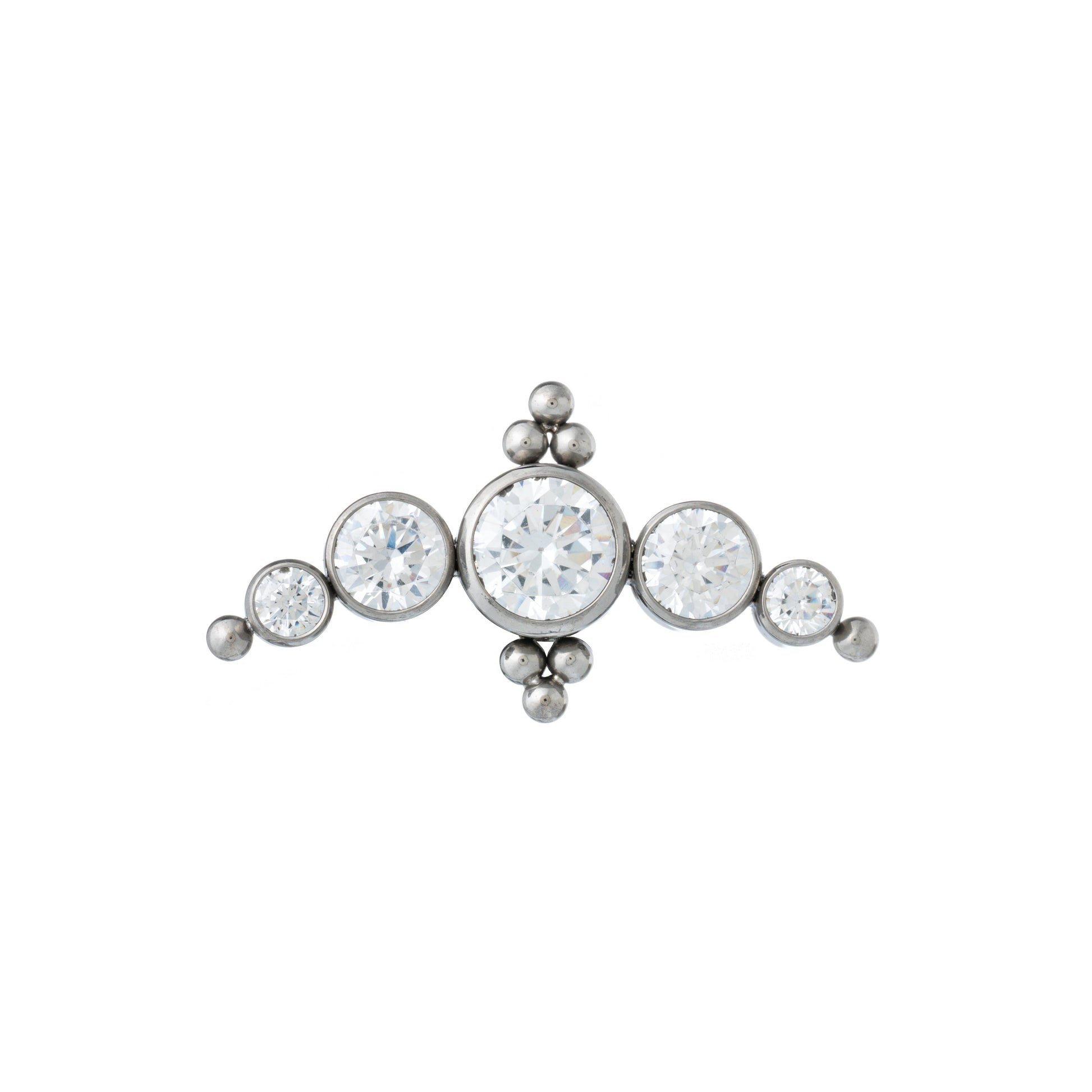 Titanium Zirconia & Bead Cluster Top