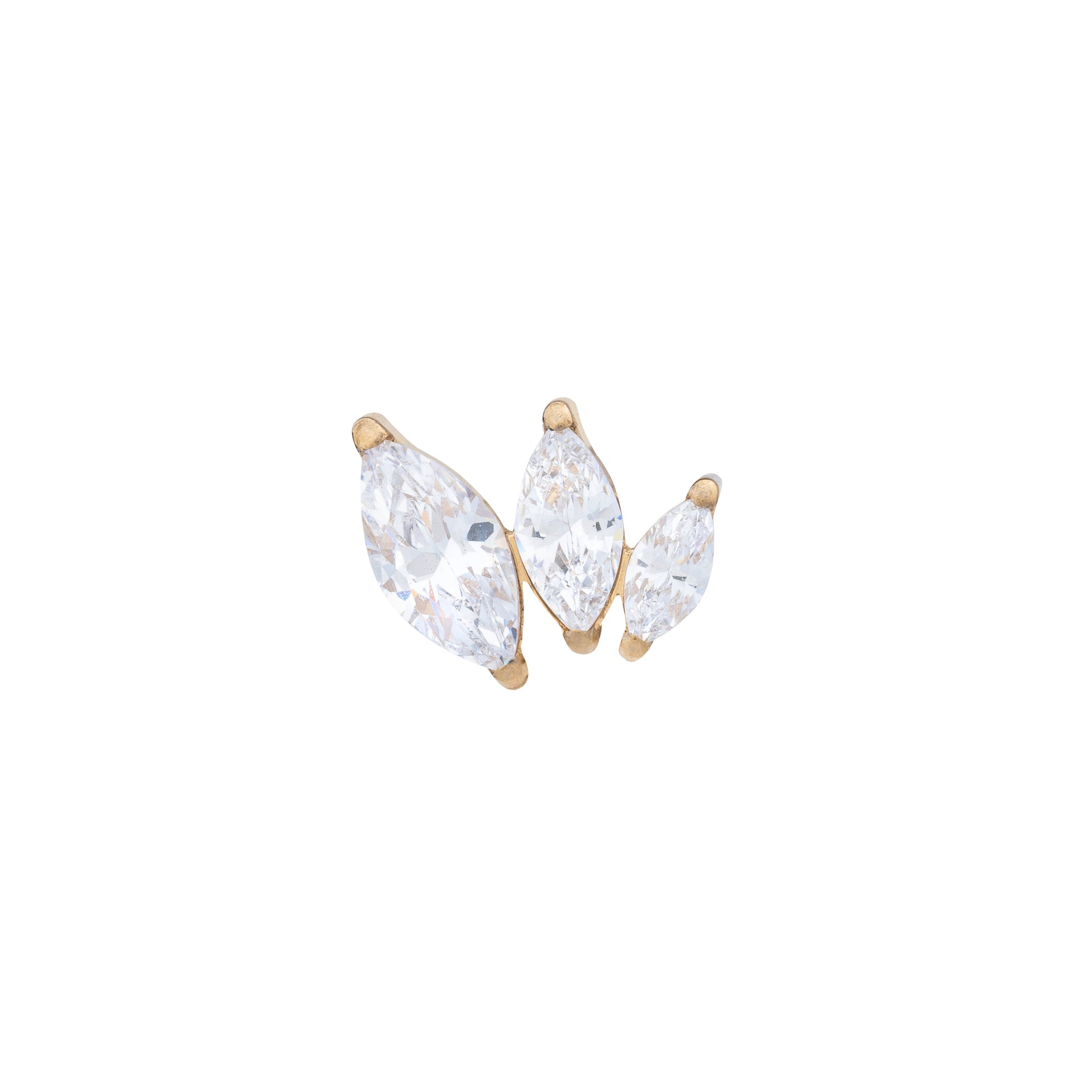 Titanium Gold Plated Cascading Marquise Top