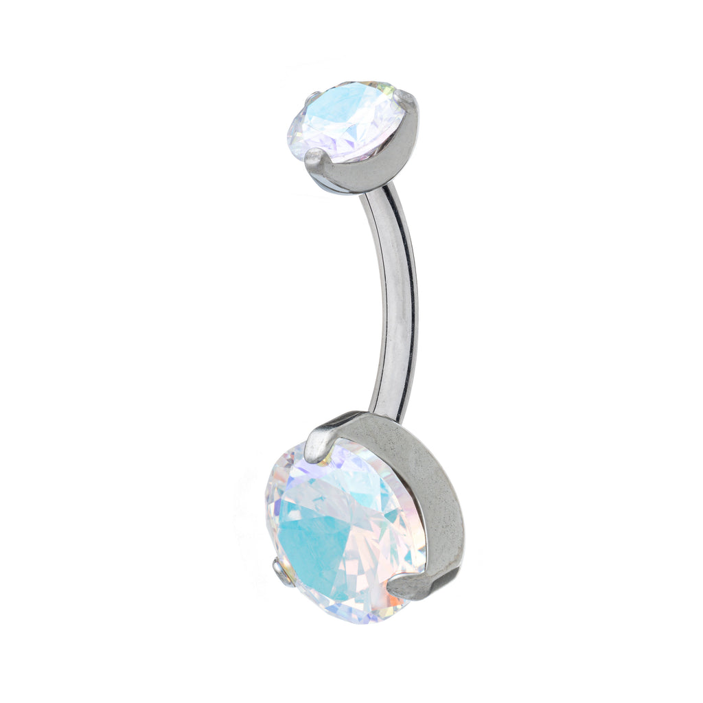 Bling Duo Titanium Navel Banana