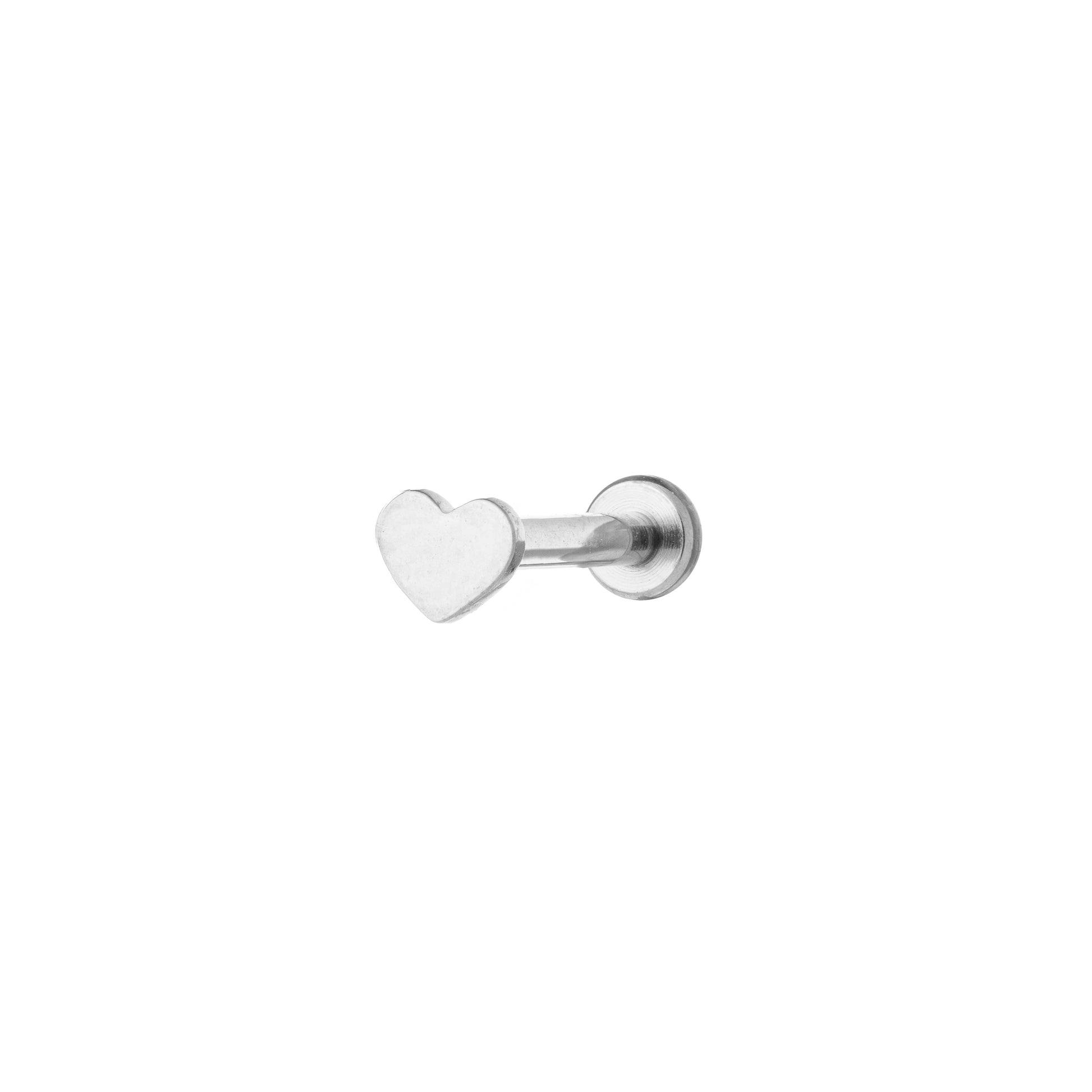 Titanium Flat Heart Labret