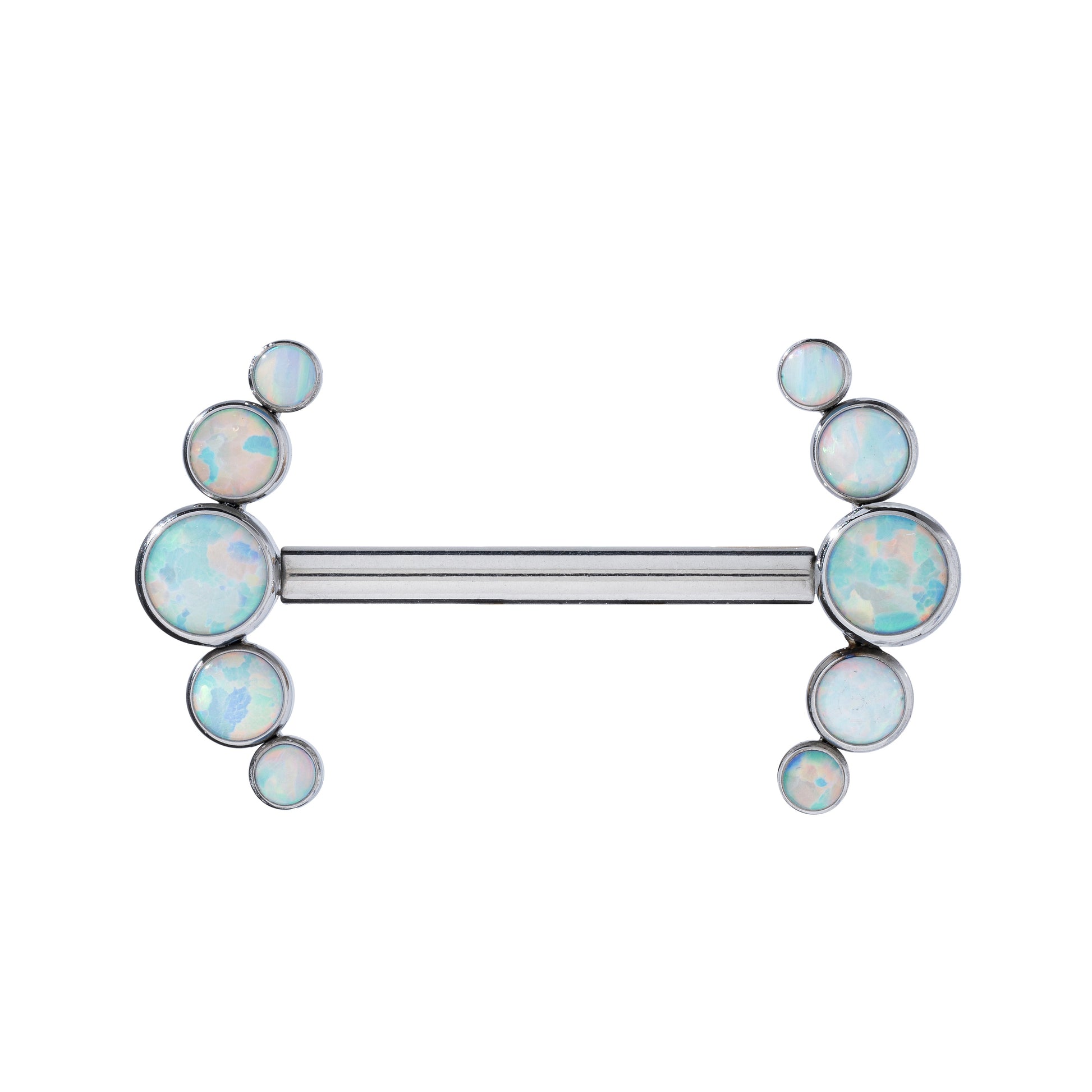 Titanium Opalium Arc Nipple Barbell