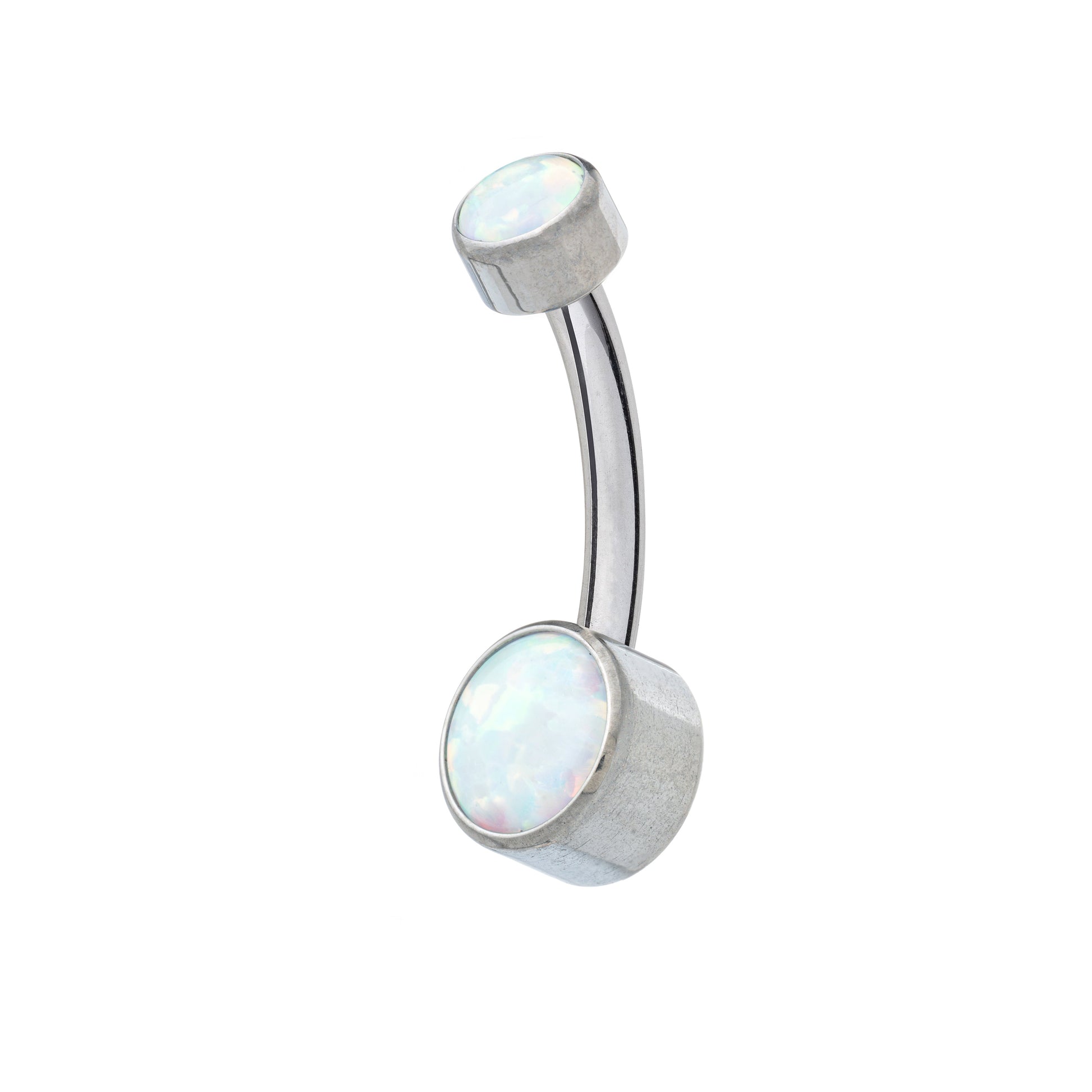 Titanium Flat-Back Opal Navel Banana