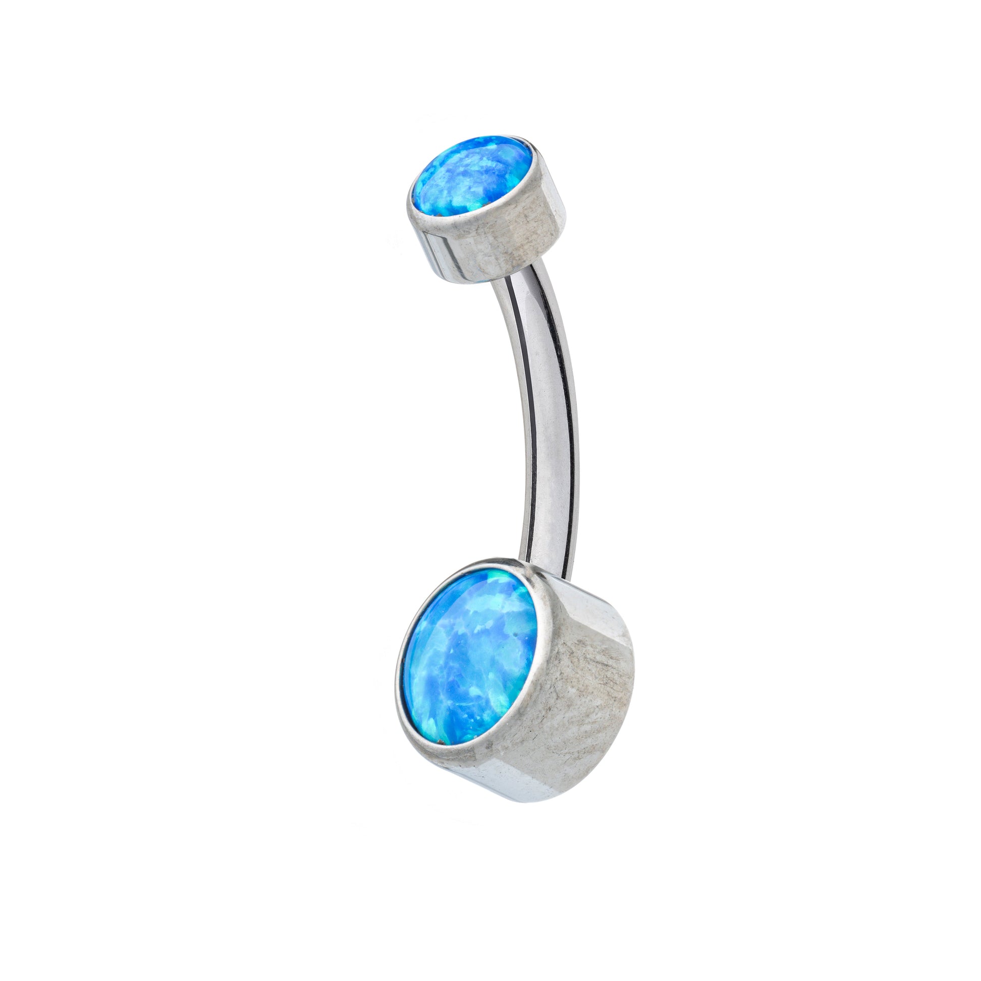 Titanium Flat-Back Opal Navel Banana