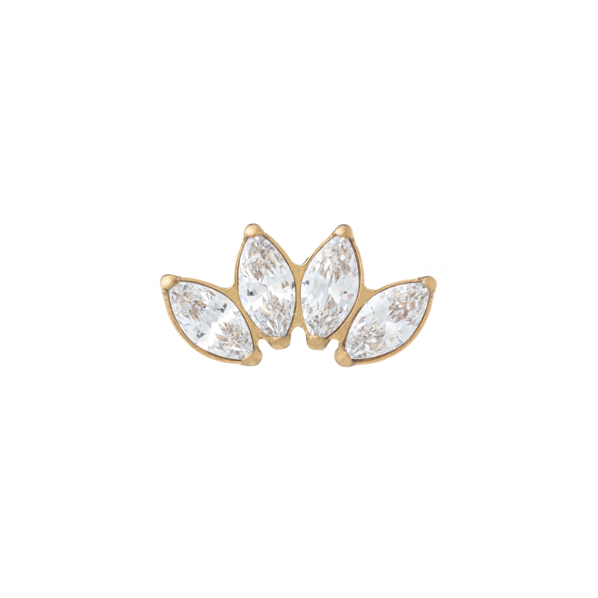 Titanium Gold Plated Royal 4 Marquise Top