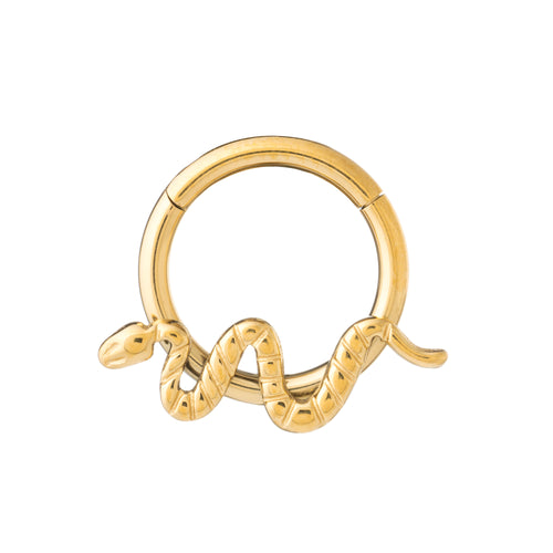Titanium Gold Plated Serpent Charm Clicker