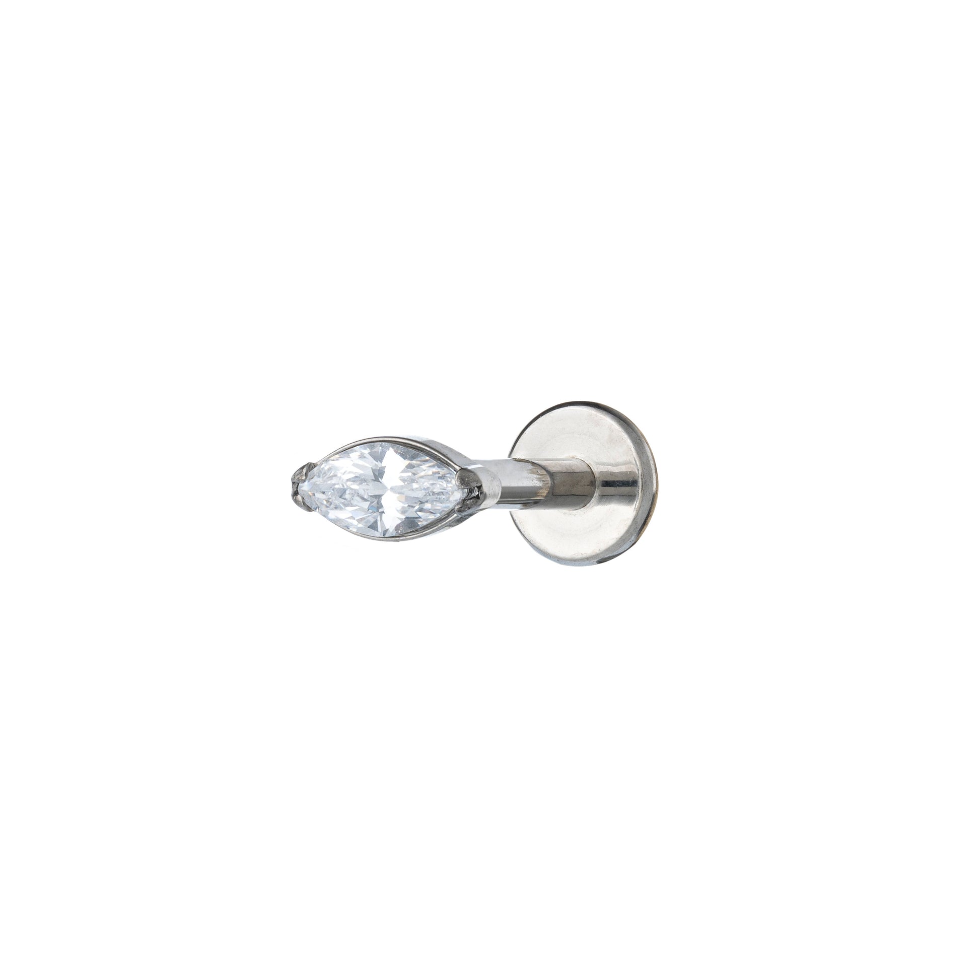 Titanium Single Marquise Labret