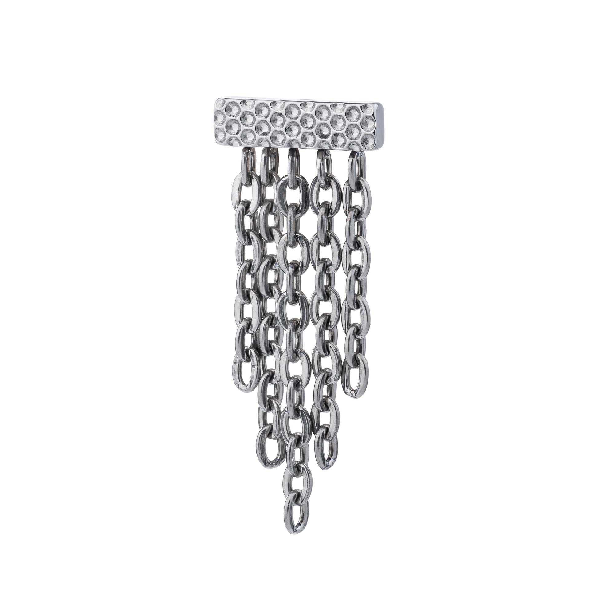 Titanium Planished Rectangle & Chains Top