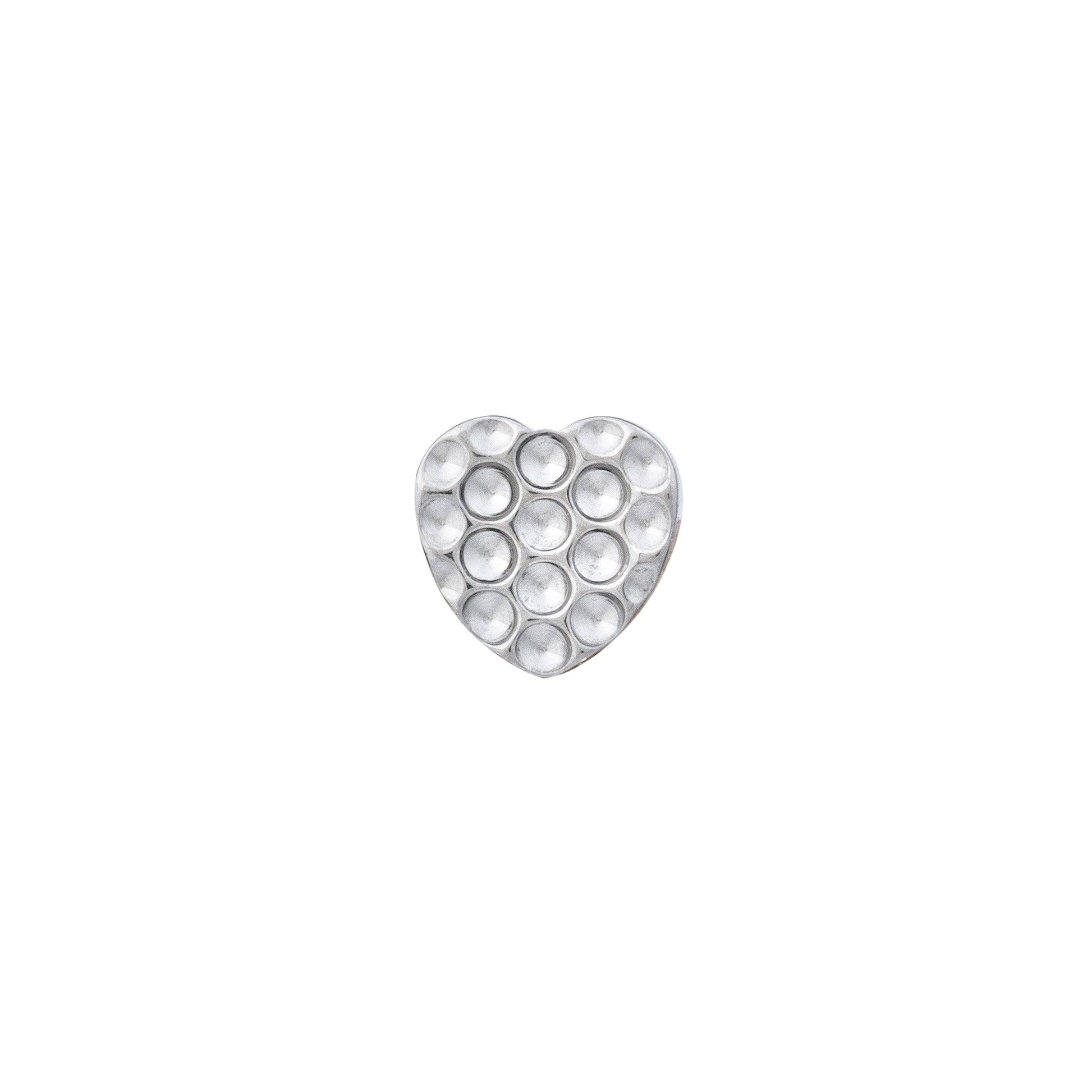 Titanium Planished Heart Top