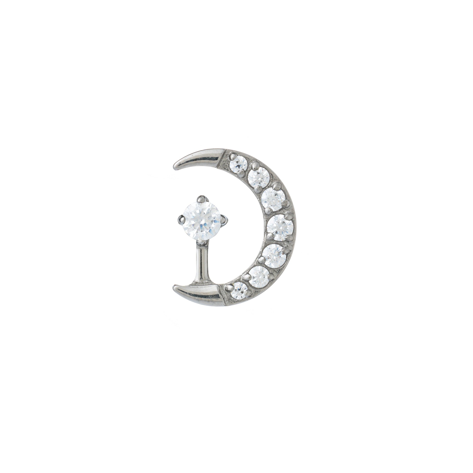 Titanium Zirconia Pavé Moon & Star Top