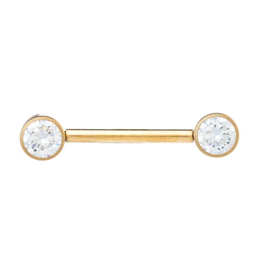 Flat-Back Zirconia Nipple Barbell