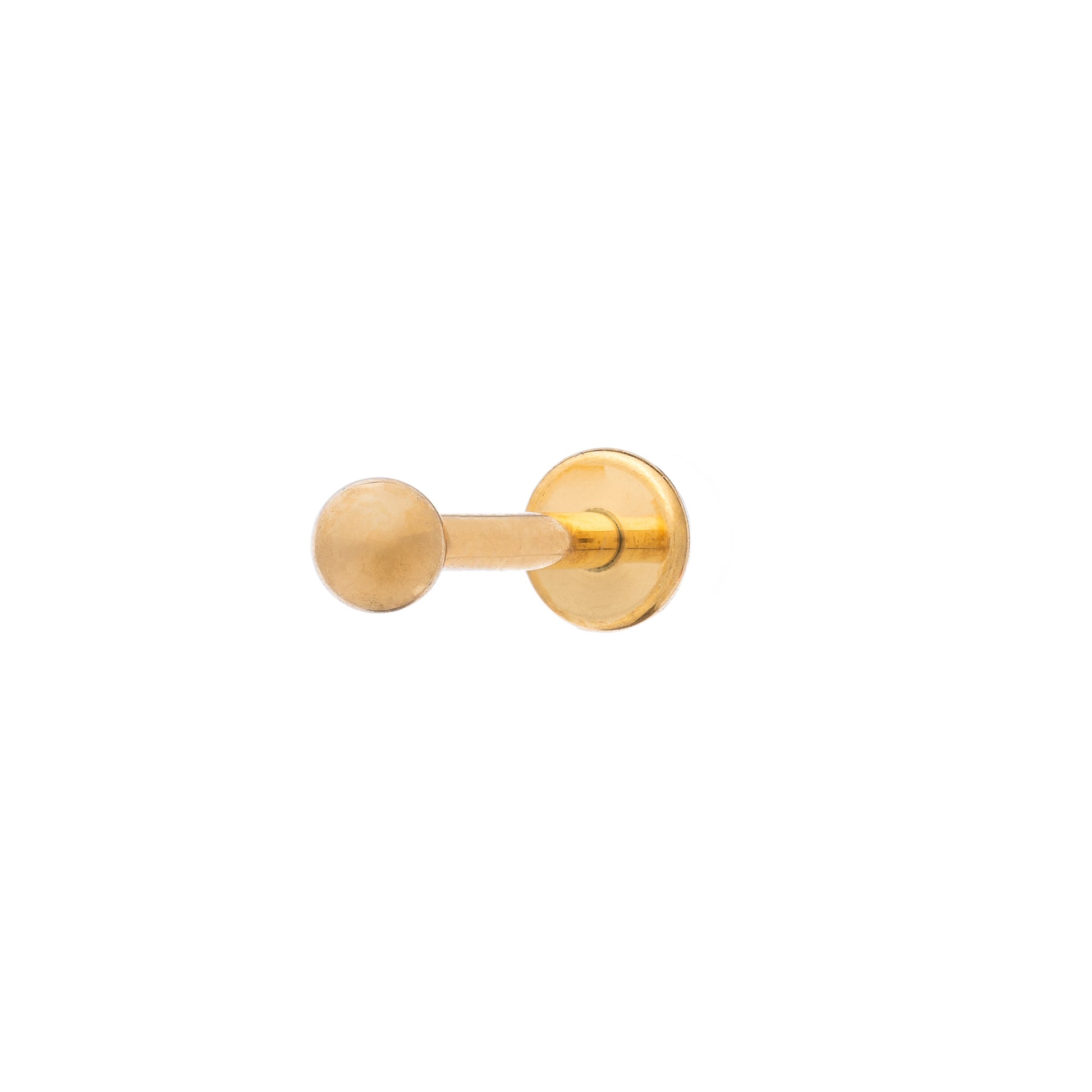 Titanium Gold Plated Int. Threaded Labret 16G (1.2mm)