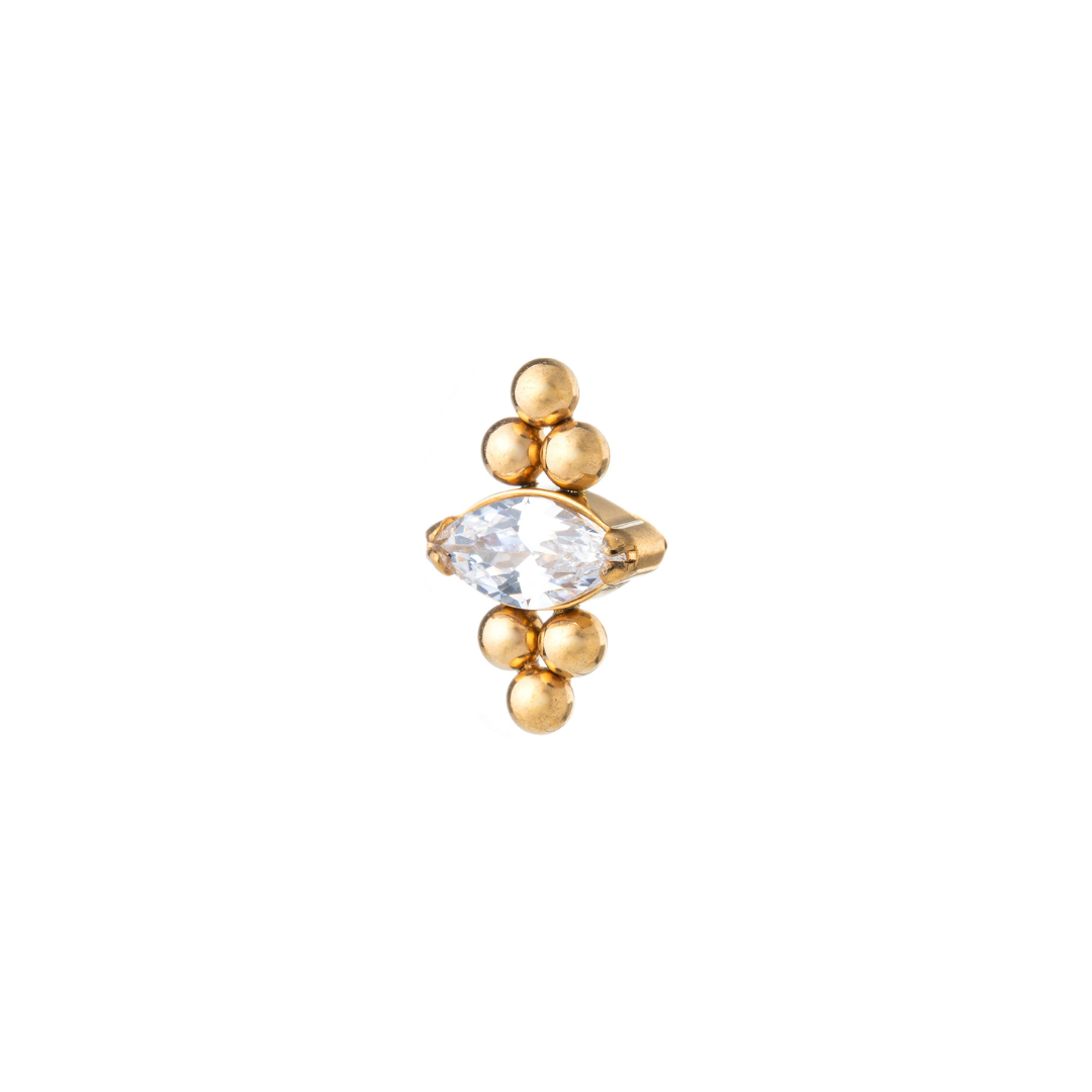 Beaded Marquise End