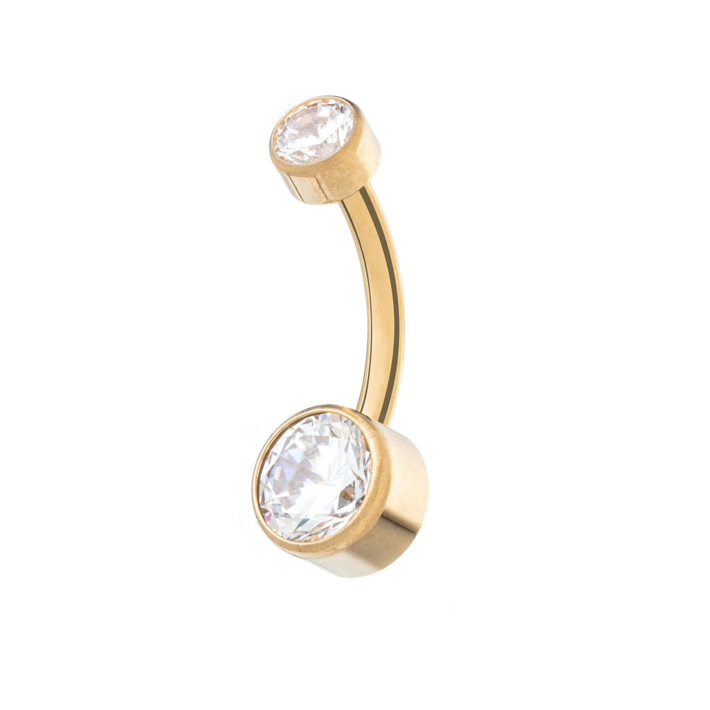 Flat-Back Zirconia Navel Banana