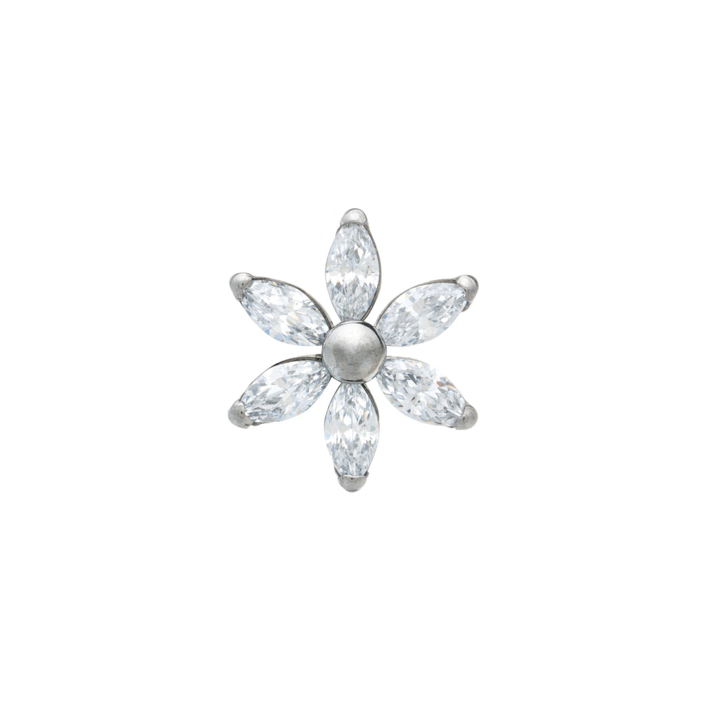Titanium Marquise Flower Top