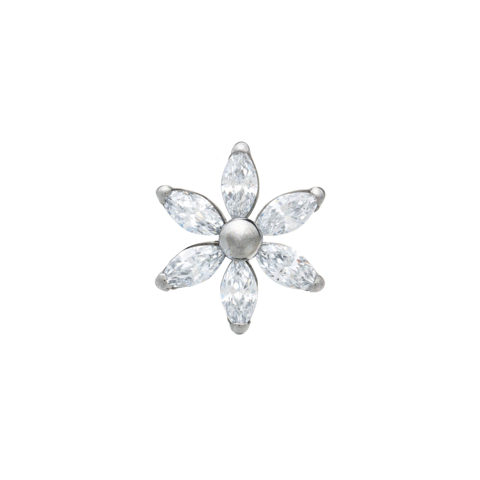 Titanium Marquise Flower Top
