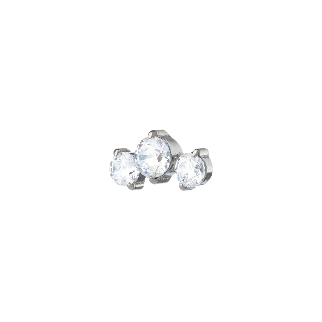 Round Zirconia Trio End