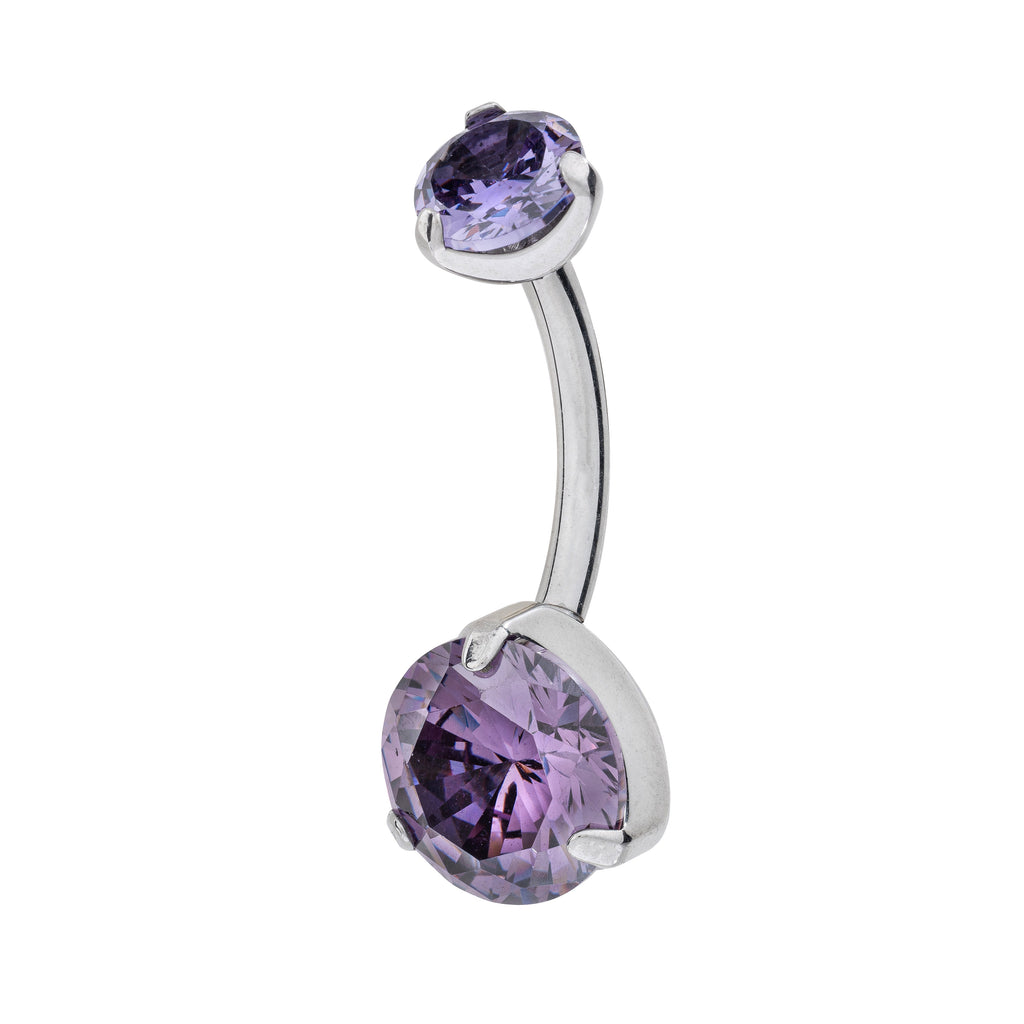 Bling Duo Titanium Navel Banana