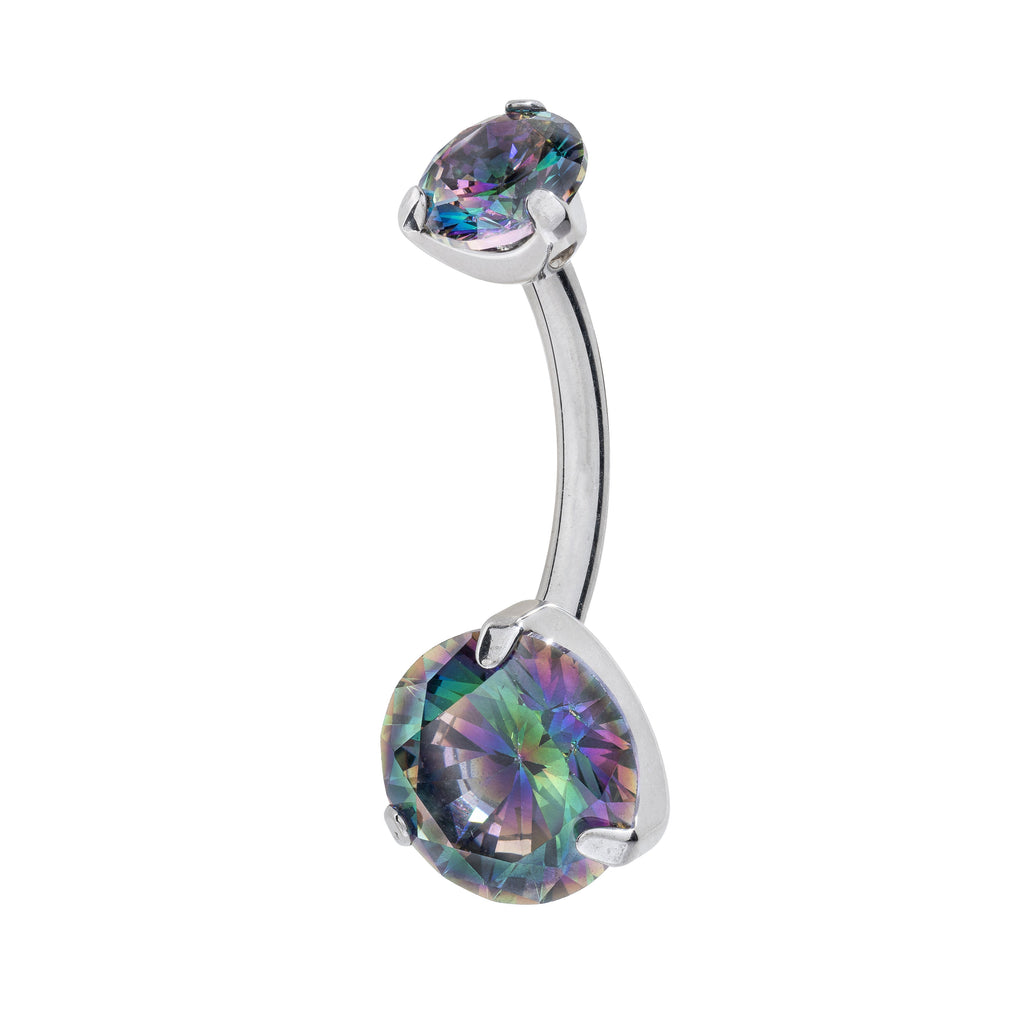 Bling Duo Titanium Navel Banana