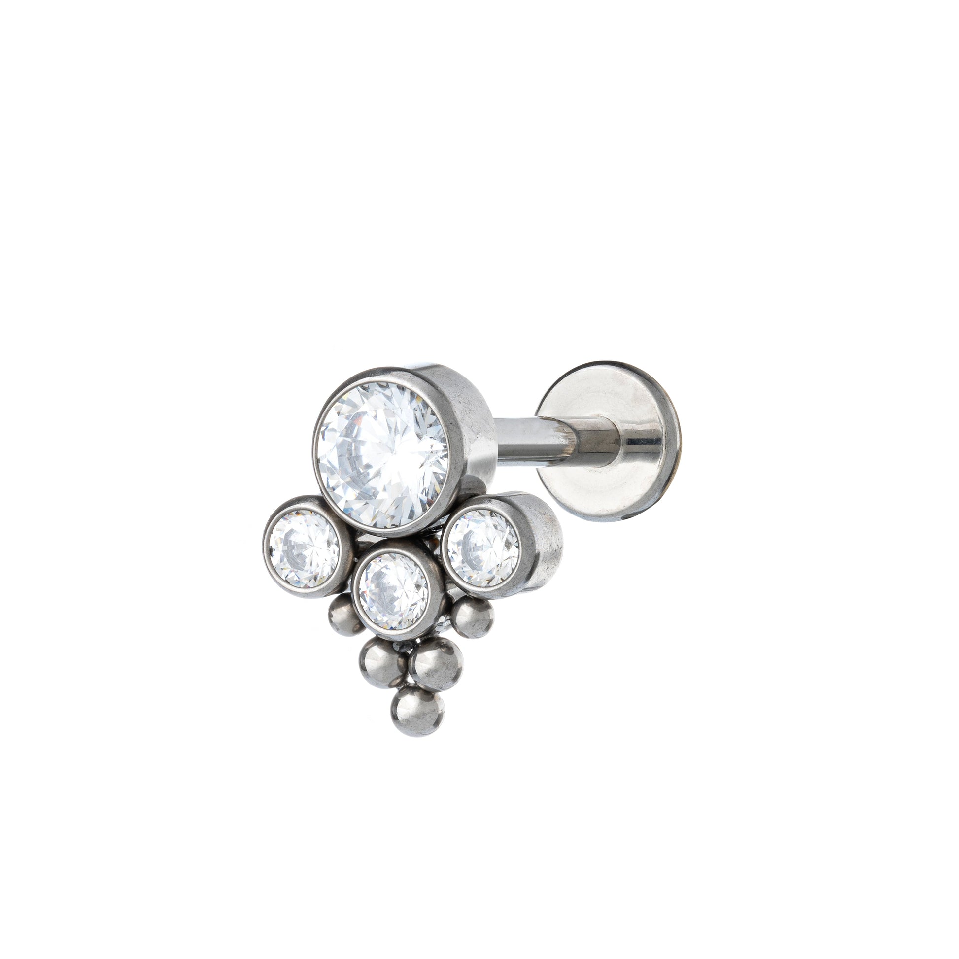 Titanium Tribal Zirconia Labret